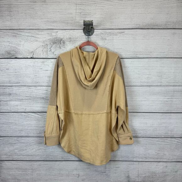 Aemi & Co Women's Ivory Quarter Snap Long Sleeve Pullover Sweatshirt Size Small - Picture 7 of 9